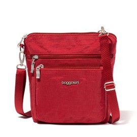 Baggallini Women's Modern Pocket Crossbody, Crimson Red