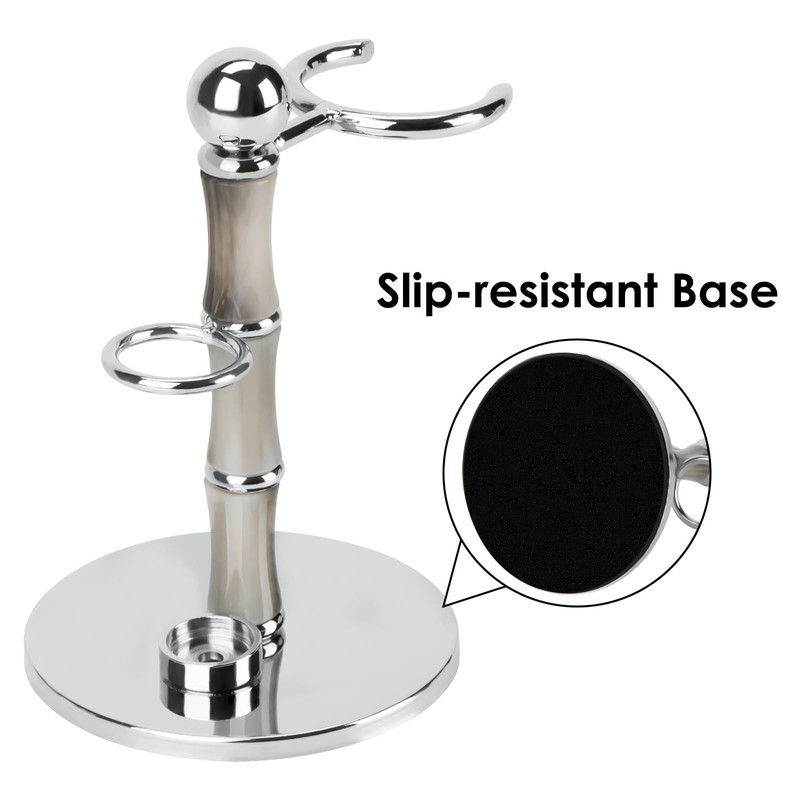 Linkidea Razor Holder Stand, Stainless Steel Shaving Brush Holder with
