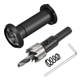 PATIKIL 5/8" Door Viewer Peephole, Zinc Alloy Privacy Door Viewer with Privacy Cover, 180-Degree Fits 1-3/4" to 2-15/16" Door with 16mm/0.62" Drill Bit for Security, Black