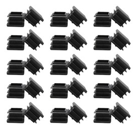 Septe 1" Square Plastic Plugs,Black Tubing End Plastic Caps for Square Tube, Chair Legs, Table Legs(30Pcs)