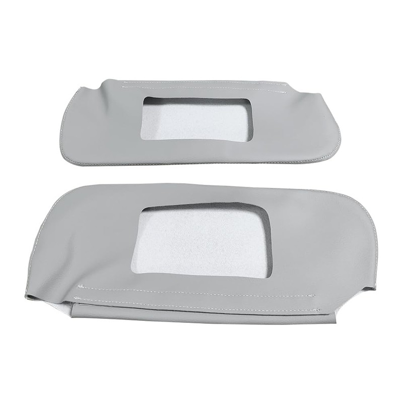 Pair of Car Sun Visor Cover Gray Fit for Chevy