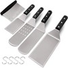 HaSteeL Metal Spatula Set of 5, Stainless Steel Grill Spatula