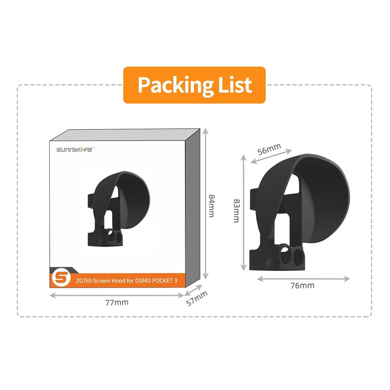 Osmo Pocket 3 Screen Sun Shade Cover Sun Hoods Anti-Glare