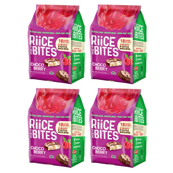 RiiCE THE BITES Puffed Brown Rice Bites Pack of 4
