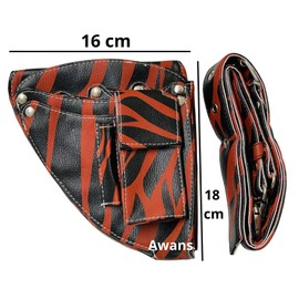Hairdressing Tools Bag Holster/Pouch. Selection of Colours and Designs (Back & Brown)
