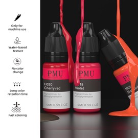 PMU PERMANENT MAKEUP 10ml Liquid Pigment for Lips (H025 Begonia red)