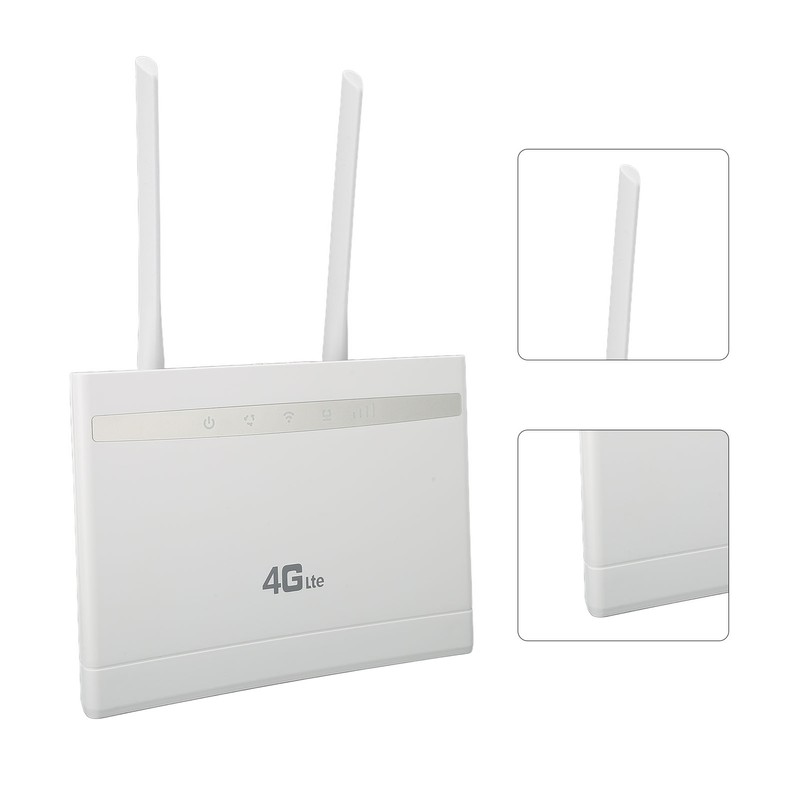 4G CPE Router 4 Antennas 3 Internet Interfaces 300Mbps Wireless