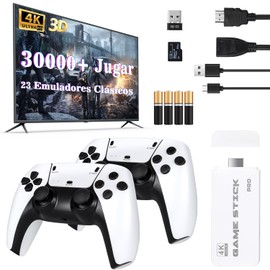 MARKO Consola de Juegos Retro Inalámbrica, 30000+ Juegos, 3D Imagen, 4K HD Consola de Video juegos, 23 Emuladores Clásicos, Control Dual Inalámbrico de 2.4G