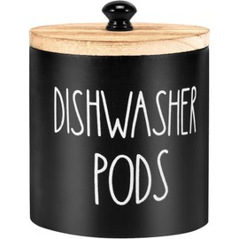 KOVNISE Coffee Pod Holder with Lid,Wooden Coffee Filter Holder Storage Container Basket for Kitchen,K Cup Organizer for Counter,Large Capacity Coffee Bar Accessories Holder for Coffee Lovers (Black)