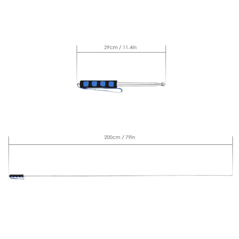 Telescopic Flag Pole, 2 Meters Outdoor Stainless Steel Telescopic Flagpole