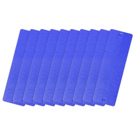 QUARKZMAN Pack of 10 45 x 15 x 0.5 mm Aluminium Blank Labels Rectangle Engraving Blanks Card with 2 Holes for Machines Name Plate DIY Label Pendant (Navy Blue)