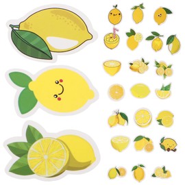 Lurrose Pegatinas De Limón, 50 Pcs Pegatinas Engrosadas, Pegatinass De Frutas Impermeables De Dibujos Animados