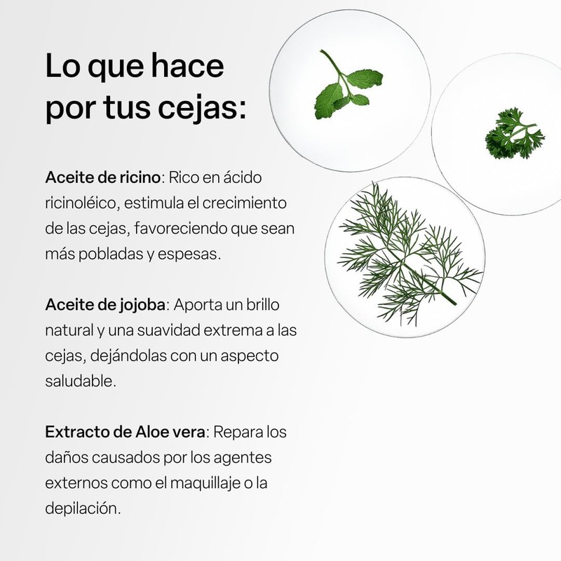 TEIA COSMETICOS Gel para peinar y estilizar cejas de ingredientes