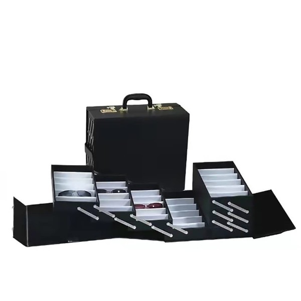 Fetcoi Sunglasses Organizer, Sunglasses Slots Display Cases, Portable Lockable Glasses