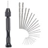 FOCCTS 25Pcs Pin Vise Hand Drill Set Holding 0.3-3.4mm Bits