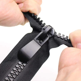 MebuZip 85 cm #15 Large Zip Plastic 2-Way Separable 11 mm Large Zip for Parka, Coat, Down Jacket (85 cm)