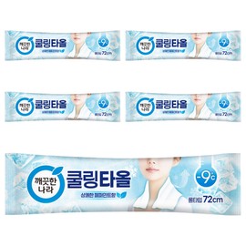 Clean Nara Peppermint Cooling Towel, 29g, 5 pcs / 깨끗한나라 페퍼민트 쿨링타올, 29g, 5개