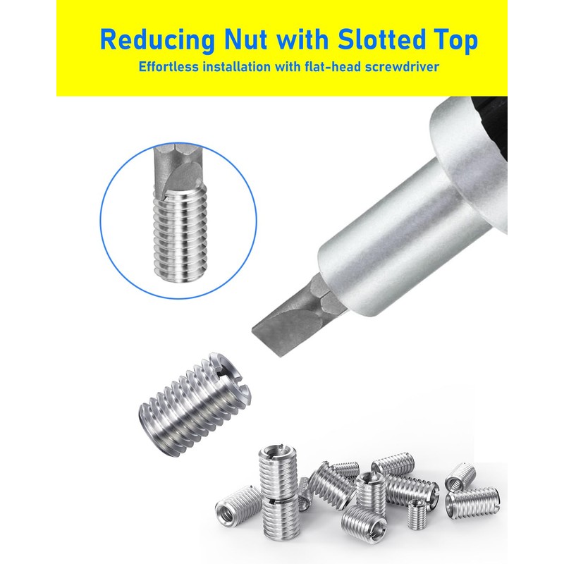HOLMOL Pack of 20 Threaded Insert, 15 mm Threaded Sleeve