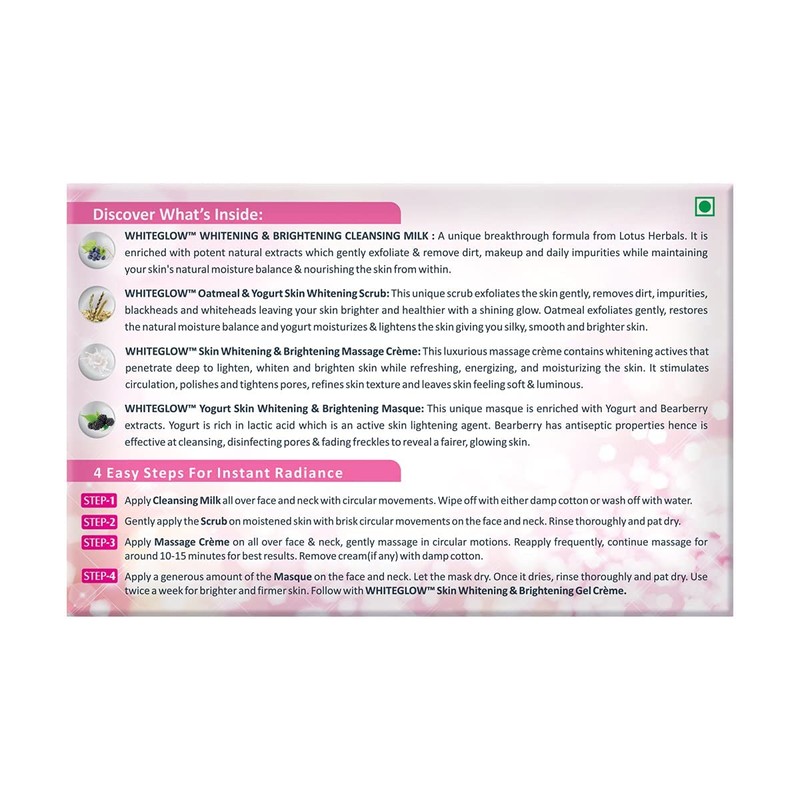 Lotus Herbals WhiteGlow Insta Glow Facial Kit | For Radiant