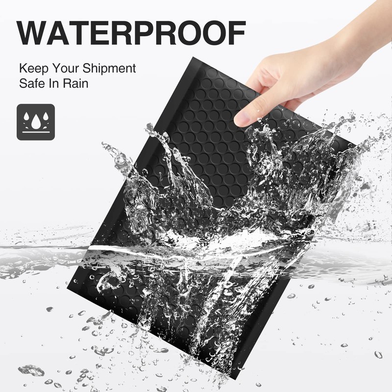 UCGOU Bubble Mailers 3.5x6.5 Inch Black 50 Pack Padded Envelopes