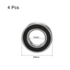 Pack of 4 6902-2RS Deep Groove Ball Bearings 15 mm
