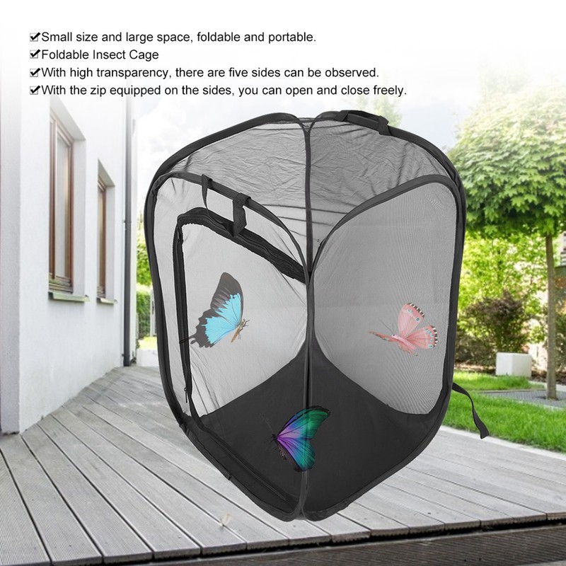 Foldable Stick Insect Cage Housing Enclosure Breeding Cages Net Cloth