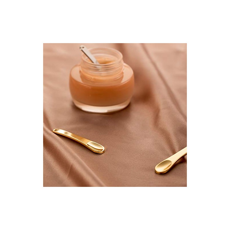 4 Pack Metal Makeup Spatula, Mini Spoon, Beauty Scoop for