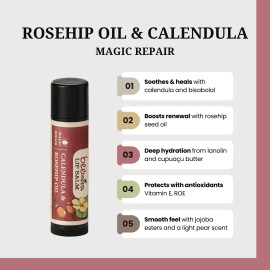 BeeHappy Rosehip & Calendula & Cupuaçu Lip Balm "Magic Repair"