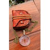 Brass Magnifying Glass, Optical Magnifier Lens with Chain Monocle for