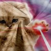 MERCHR Funny Alien Kitten cat Shower Curtain, UFO on The