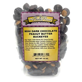 Mini Dark Chocolate Peanut Butter Buckeyes (1lb Resealable Zip Lock Stand Up Bag)