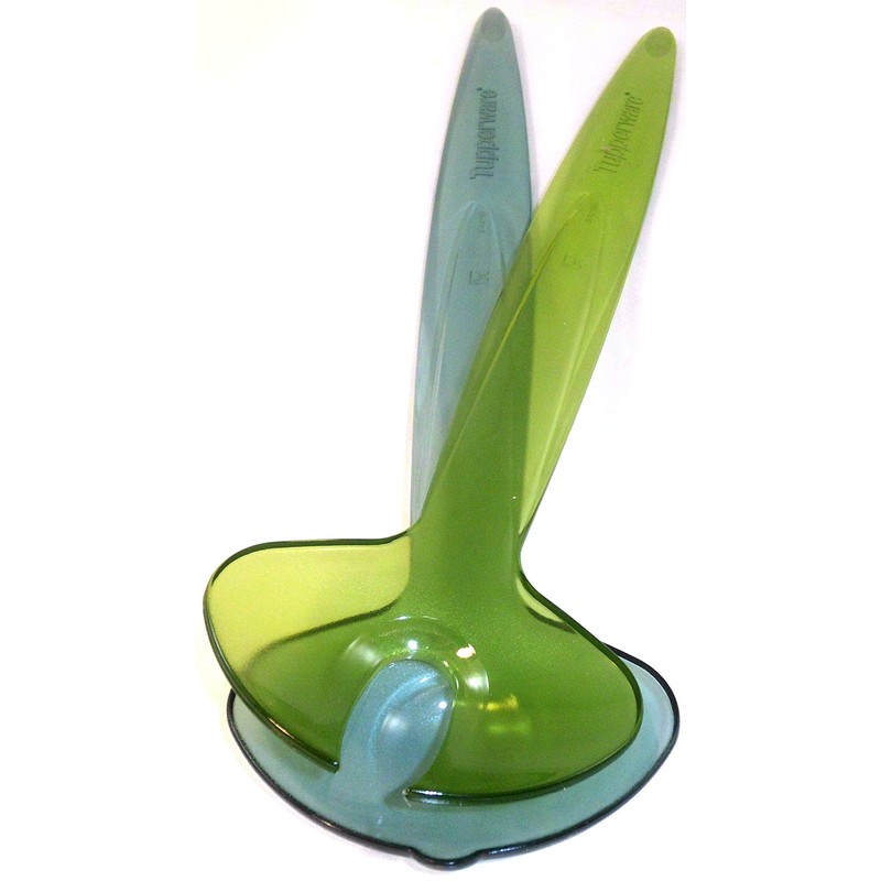 1a TUPPER Eleganzia C125 Salad Servers Set of 2 Clear