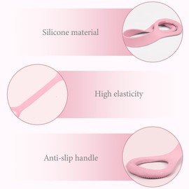 Adorila Figure 8 Resistance Band, for Men's and Women's Fitness, Portable Elastic Ropes for Yoga, Pilates（15LB Pink）