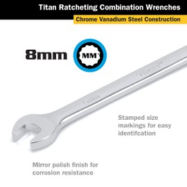 Titan Tools - 8Mm Ratcheting Wrench (12508)