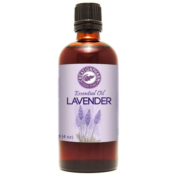 Creation Pharm Lavender Essential Oil - Premium Aromatherapy Grade Lavender Oil 4 Oz (118ml) - Aceite Esencial de Lavanda 100% Pure for Therapeutic