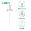 Replacement Straw Kit Compatible with Grosmimi Stage 2, Soft Silicone,