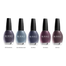 Bissu Mini Esmaltes Colección Campo De Moras- 5 Esmaltes 5ml Campo De Moras Mini