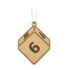 d6 Christmas Tree Holiday Ornament | Laser Cut, D&D Dice