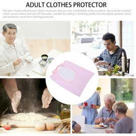 SUPVOX Babero para Adultos y Protector contra Manchas de Fibra de Bambú Adecuado para Personas Mayores y Uso Diario