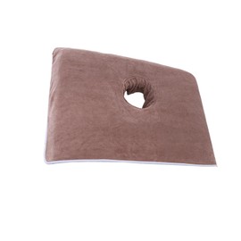 Milageto Massage Table Towel, Face Hole Towel, Absorbent Massage Table Protector, Professional Spa Salon Table Cover, Brown