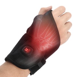 Aroma Season Hand Heating Pad, Carpal Tunnel Relief Heating Pad Cordless, Heating Wrist Hand Wrap Brace, De Quervain‘s Tenosynovitis Brace 3000 mAh Rechargeable Battery (Black)