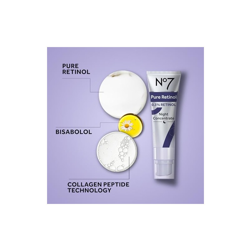 No 7 Retinol avanzado 1.5% concentrado nocturno complejo, tamaño mini