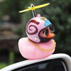 wonuu Pink Duck Car Dashboard Decorations Rubber Duck Car Ornaments