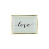 Gift Company Love Plates Glass Plate M, Love, White, 10