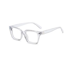 TECH-LINE-DIRECT FASHION ACCESSORIES Mens Womens Retro Clear Lens Glasses Frame Square Eyewear Unisex UK Black/Clear Colour (Clear Frame + Clear Lens)