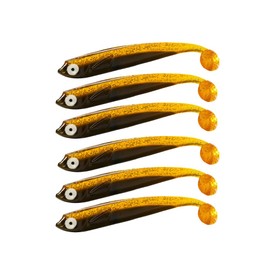 ZANDERKANT - Fishing Lure - Rubber Fish - Kauli - 2 Packs of 3 Pieces - Nightshade - 12 cm - Gripper 3/0 - Floating