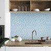 lenify Blue Peel and Stick Grasscloth Wallpaper Light Contact Paper