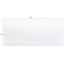 HERKKA #10 Security Self-Seal Envelopes, No.10 Windowless Bussiness Envelopes, Security Tinted with Printer Friendly Design - Size 4-1/8 x 9-1/2 Inch - White - 24 LB - 1000 Pack