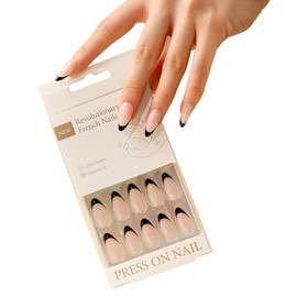 ZAHRVIA Press On Nail Gel Nails Salon Acrylic Natural Collection Square False Nails Medium Length Includes 30 False Nails, Nail File, Nail Glue Pads and Manicure Sticks