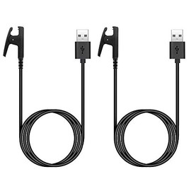 Kissmart Compatible with Forerunner 235 Charger (2-Pack), Replacement Charging Cable Clip Cord for Garmin Forerunner 235 Smart Watch (2 Pack)